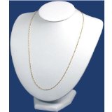 White Leather Necklace Chain Bust Jewelry Showcase Display